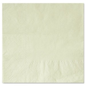 Beverage Napkins, Two-Ply 9 1/2" x 9 1/2", Ecru, Embossed