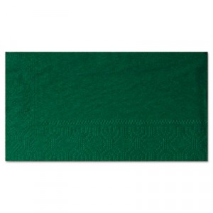 Dinner Napkins, Paper, 1/8 Fold, Two-Ply, 15" x 17", Hunter Green