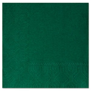 Beverage Napkins, Two-Ply 9 1/2" x 9 1/2", Hunter Green, Embossed