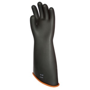 NOVAX Insulating Glove, Class 1, 18 In., Blk./Orn., Contour Cuff