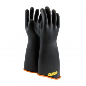 NOVAX Insulating Glove, Class 2, 18 In., Blk./Orn., Contour Cuff