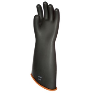 NOVAX Insulating Glove, Class 4, 18 In., Blk./Orn., Contour Cuff