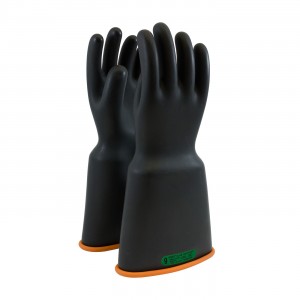 NOVAX Insulating Glove, Class 3, 16 In., Blk./Orn., Bell Cuff