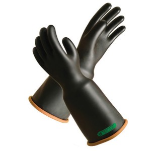 NOVAX Insulating Glove, Class 3, 18 In., Blk./Orn., Bell Cuff