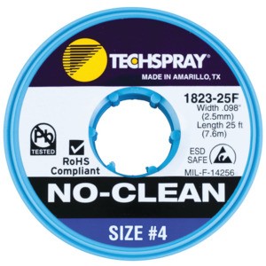 Techspray Desoldering Braid No Clean #4 Blue