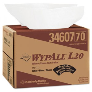WYPALL L20 Wipers, BRAG Box, 12 1/2x16 4/5, Four-Ply, White
