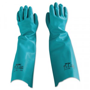 Glove Nitrile 18" Green Unlined Large Ansell Sol-Vex