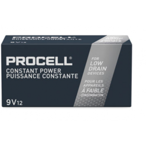 Batteries 9 Volt Alkaline Duracell Procell 12/BOX