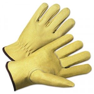 4000 Series Pigskin Leather Driver Gloves, Beige, Large