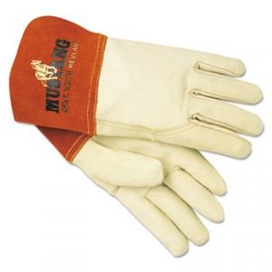 Mustang Mig/Tig Welder Gloves, Tan, Medium