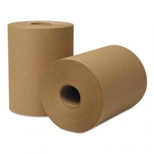 EcoSoft Universal Roll Towels, 8x350ft, Natural
