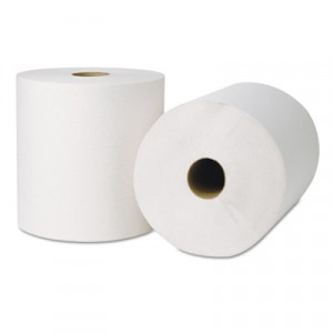 EcoSoft Green Seal Universal Roll Towels, 8" x 800ft, Natural White