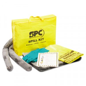 Allwik Economy Portable Spill Kit, .5gal, 15w x 19l, Gray/Yellow