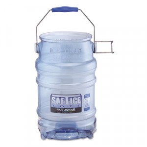 Saf-T-Ice Tote, 6gal Capacity, Transparent Blue