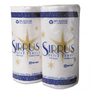 Sirrus Household Roll Towels, 11x9, White