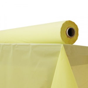 Plastic Table Cover, 40" x 300 ft Roll, Yellow