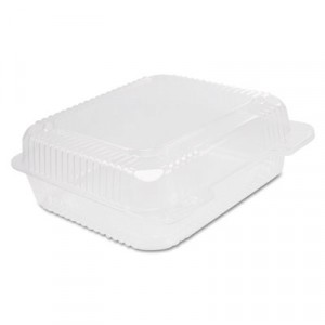 Staylock Clear Hinged Container, Plastic, 8-3/10x7-4/5x3, 125/Bag