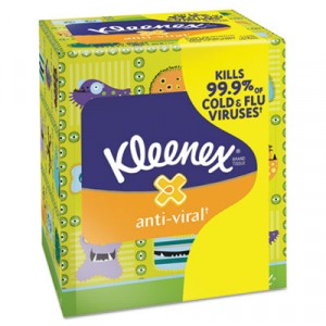KLEENEX BOUTIQUE Anti-Viral Facial Tissue, 3-Ply, Decorative POP-UP Box