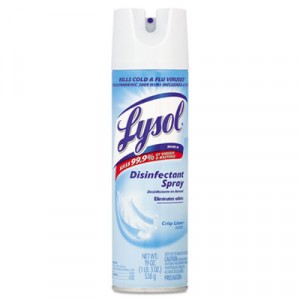 Disinfectant Spray, Crisp Linen Scent, 19 oz Aerosol