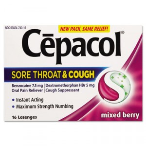 Sore Throat and Cough Lozenges, Mixed Berry