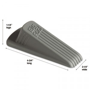 Doorstop 2x4.5x1.25 Gray Wedge Style Rubber