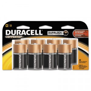 Coppertop Alkaline Batteries D 8/PKG