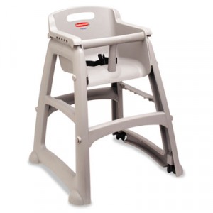 Sturdy Chair Youth Seat, Roll, Plastic, 23 3/8w x 23 1/2d x 29 3/4h, Platinum
