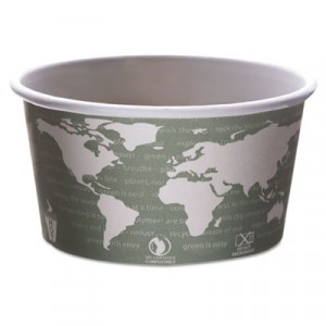 World Art PLA-Lined Soup Containers, 12oz, Gray/White