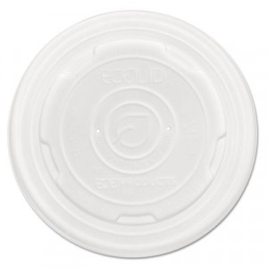 World Art PLA-Laminated Soup Container Lids, White, 32oz