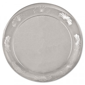 Designerware Plastic Plates, 7 1/2 Inches, Clear, Round, 10/Pack