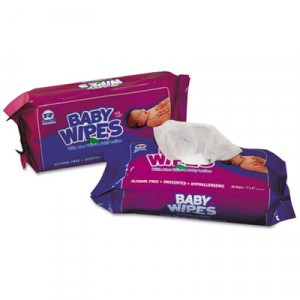 Baby Wipes Refill Pack, Scented, White, 80/Pack