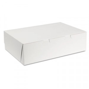 Tuck-Top Bakery Boxes, 14w x 10d x 4h, White