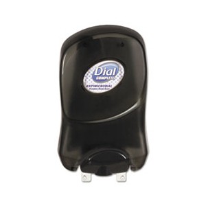 Hand Sanitizer Dispenser Black Dial Touch Free 1250mL 7.25"x3.88"x11.75"