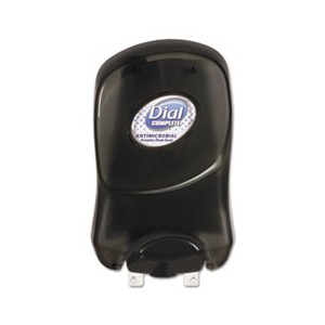Hand Sanitizer Dispenser Black Dial Touch Free 1250mL 7.25"x3.88"x11.75"