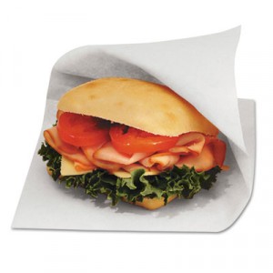 Open-Side Grease-Resistant Sandwich Bags, 6wx3/4x6 1/2h, White
