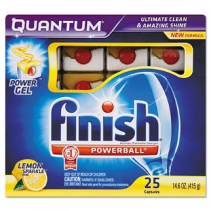 Quantum Dishwasher Tabs, White, Lemon Sparkle, 25 Tab Pack