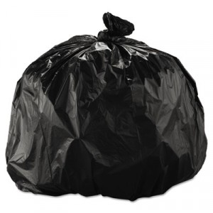 Bag Can Liner High-Density 33x40 22 Micron 33 Gal Black 25/Roll 10 Rolls/Carton