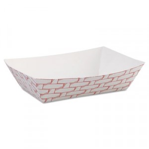 Paper Food Baskets, 6oz Capacity, Red/White