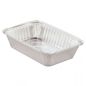 Aluminum Oblong Container with Lid, 36 oz, 8-7/16x5x 1-13/16