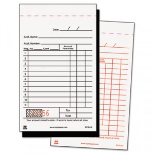 Sales Receipt Book, Carbon Duplicate, 3 1/2x6 7/10