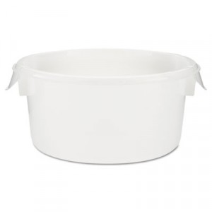 Round Storage Containers, 2qt, 8 1/2"Dia x 4"H, White