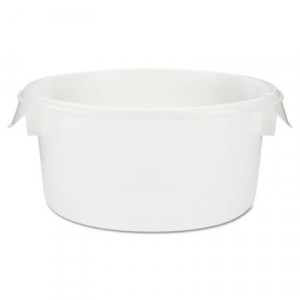 Round Storage Containers, 2qt, 8 1/2"Dia x 4"H, White