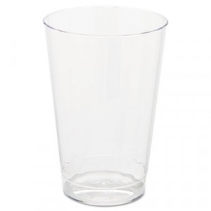 Classic Crystal Plastic Tumblers, 12 oz, Clear, Fluted, Tall