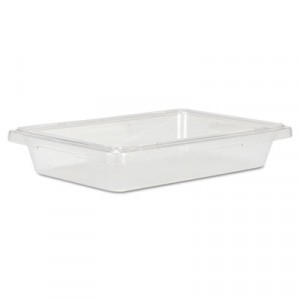 Food/Tote Boxes, 2gal, 18w x 12d x 3 1/2h, Clear