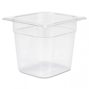 Cold Food Pans, 2 1/2qt, 6 3/8w x 6 7/8d x 6h, Clear
