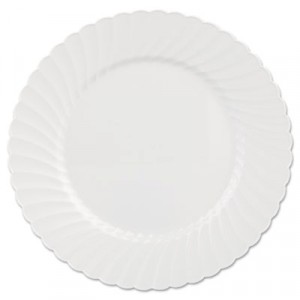 Classicware Plates, Plastic, 10.25 in, White