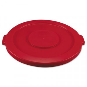 Round Brute Flat Top Lid, 22 1/4x1 5/8, Red