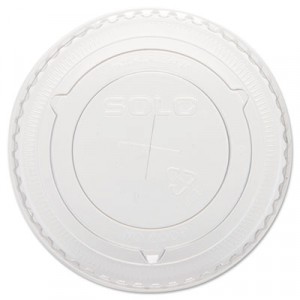 Straw-Slot Cold Cup Lids, 10oz Cups, Clear