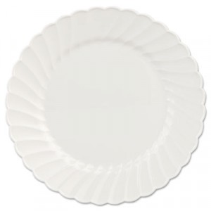 Classicware Plates, Plastic, 6 in, White