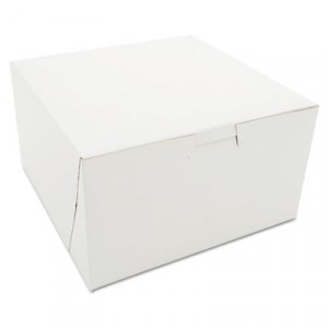 Tuck-Top Bakery Boxes, 7w x 7d x 4h, White